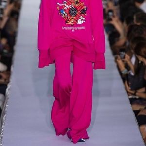 Vetements Logo Printed Flared Sweatpants